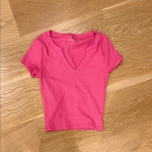 Pink Hollister V-Neck Women's Top